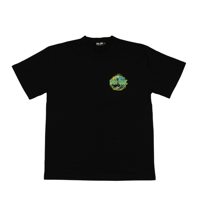Front of the Bass Jamz 2026 Tour Tee in black featuring the globe logo chest print. Hover Image
