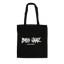 Front of the Bass Jamz OG black tote bag featuring the signature graffiti logo.